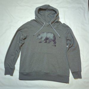 The North Face Men's Bear Graphic Hoodie Sweatshirt Large Gray